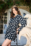 Monochrome Dot Tie Dress