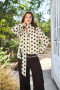 The Retro Dot Scarf Blouse