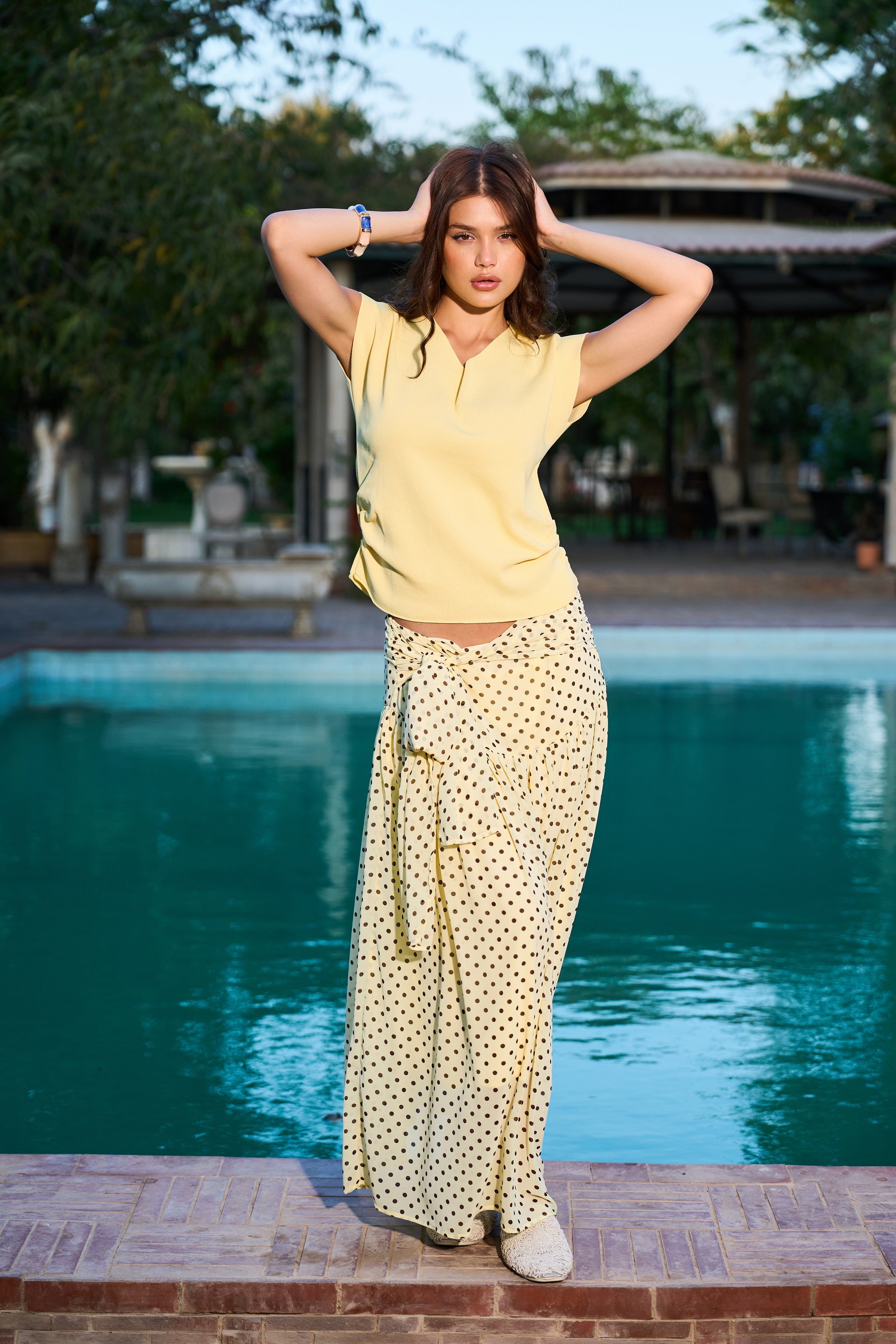 Flared Dot Skirt