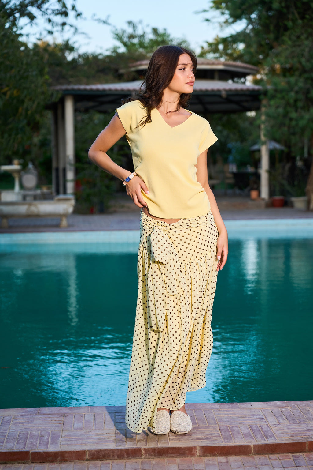 Flared Dot Skirt