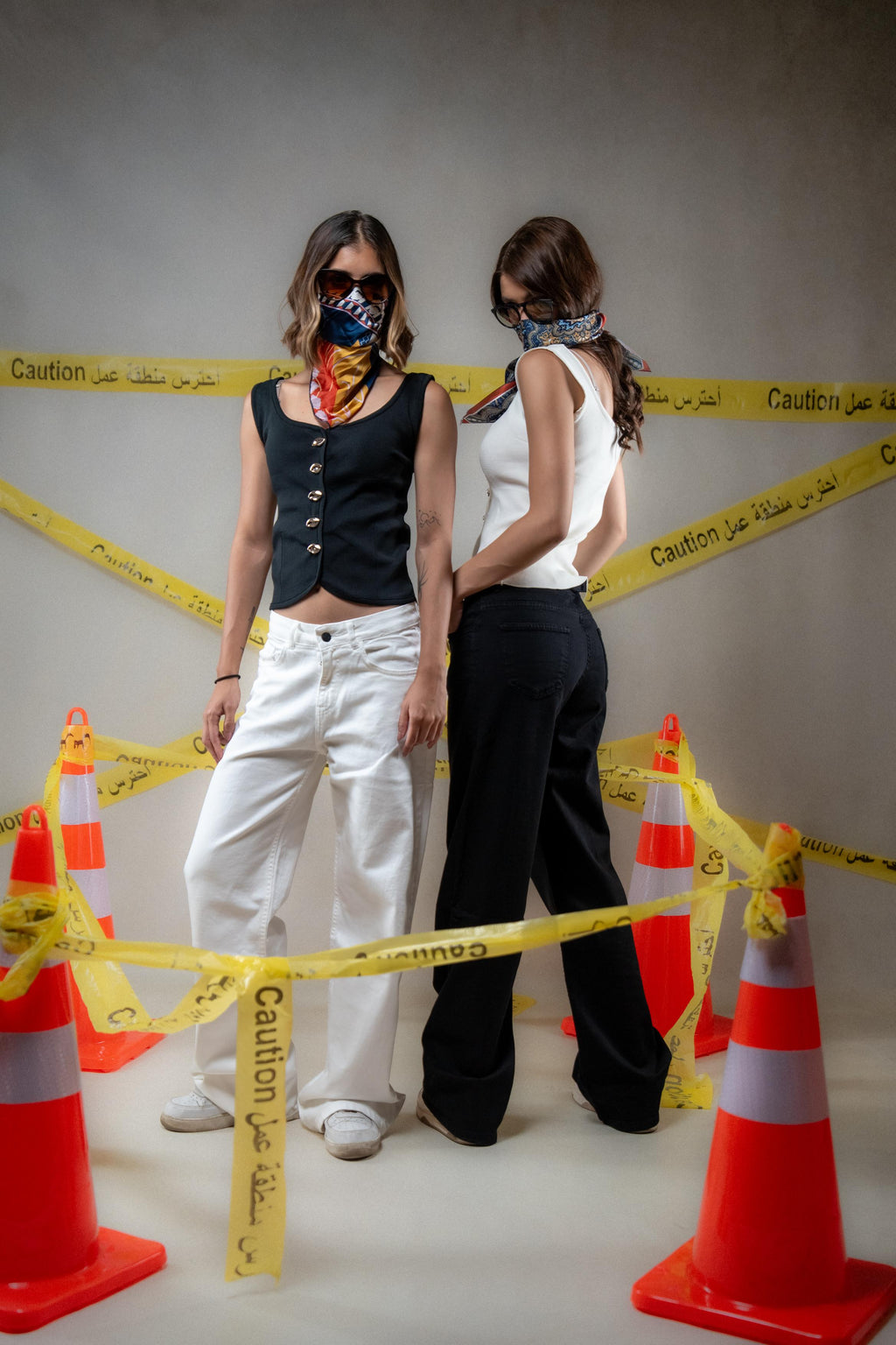 High-Waisted Straight-Leg Casual Pants