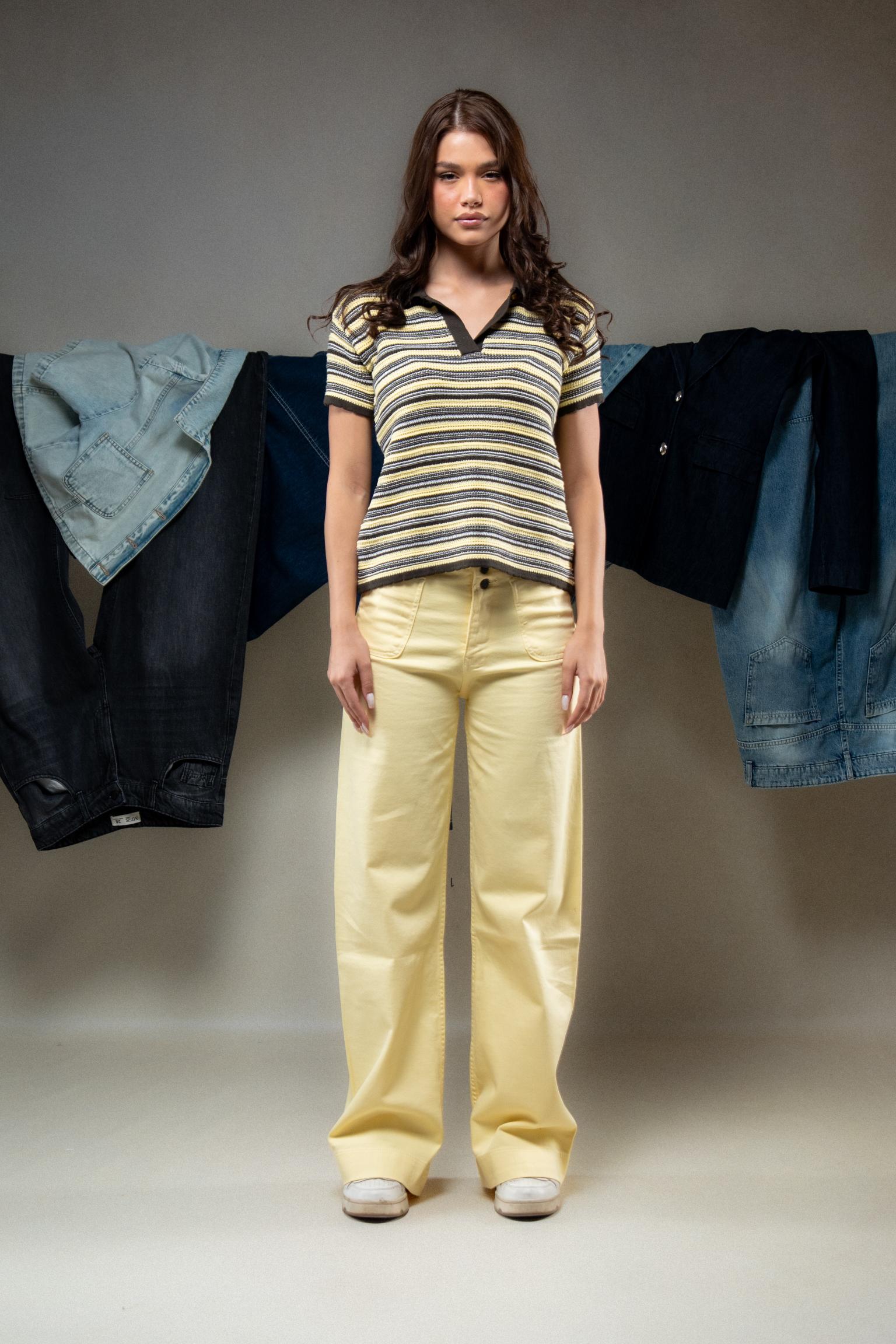 Striped Polo T-Shirt