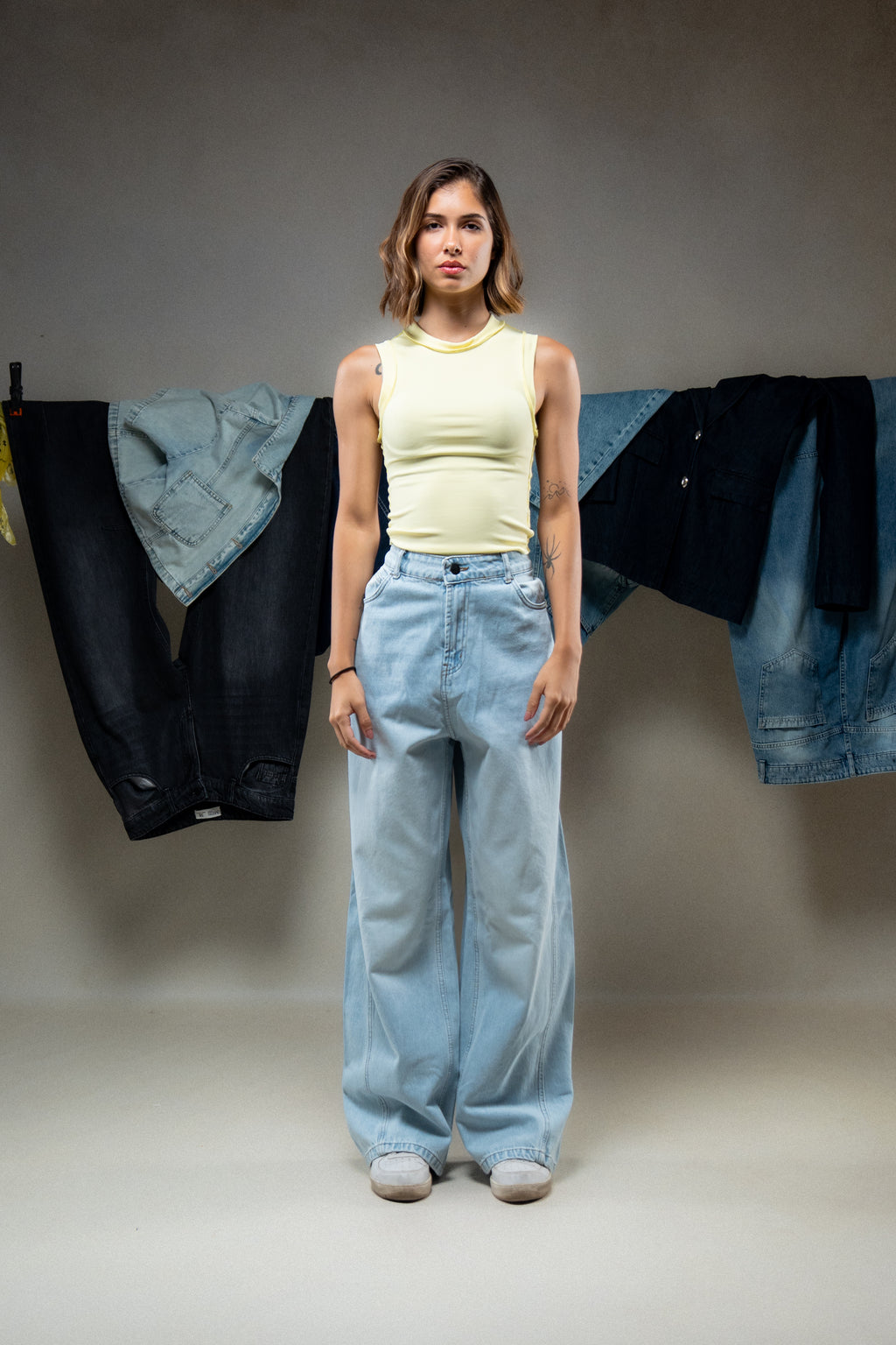 Sleeveless High-Neck Slim-Fit Top