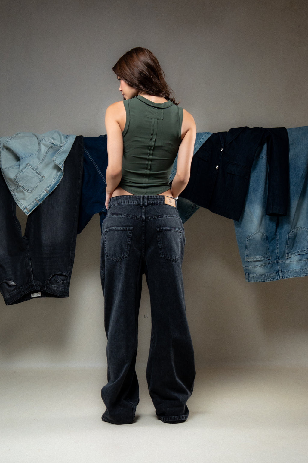 High-Waisted Wide-Leg Jeans