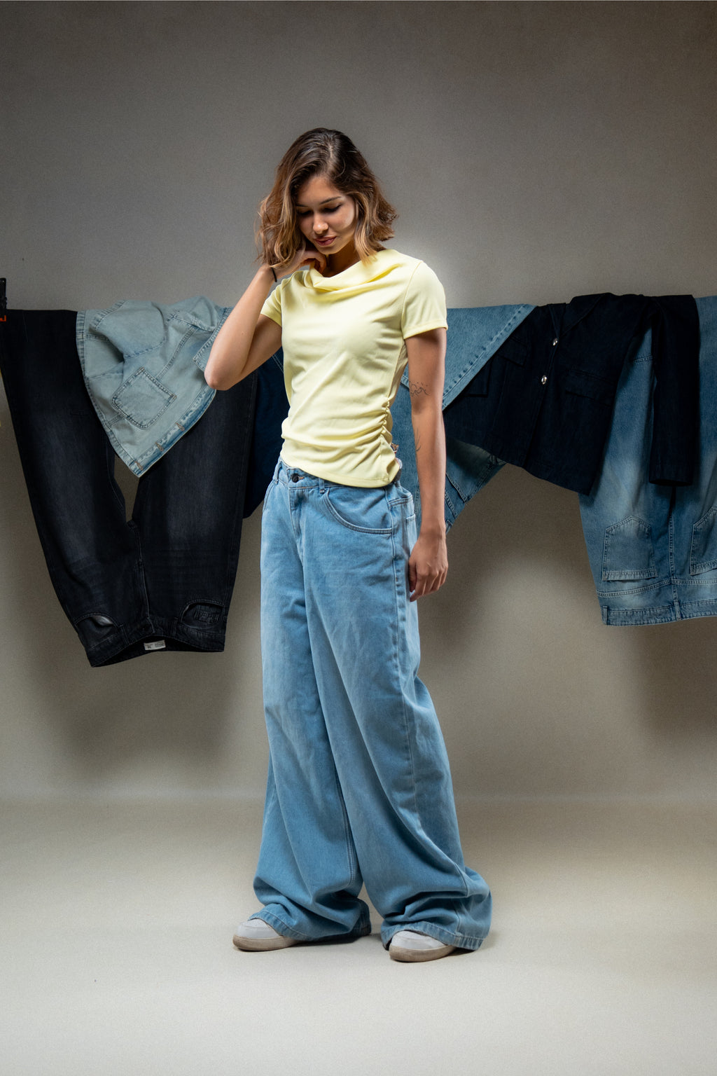 Very wide leg denim