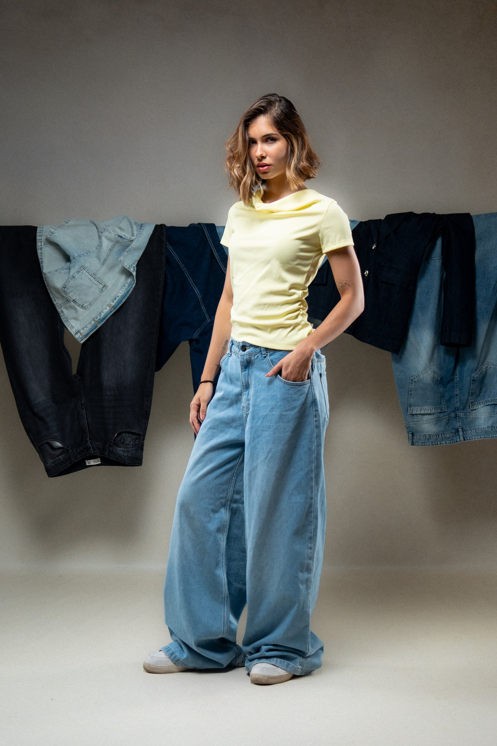 Very wide leg denim