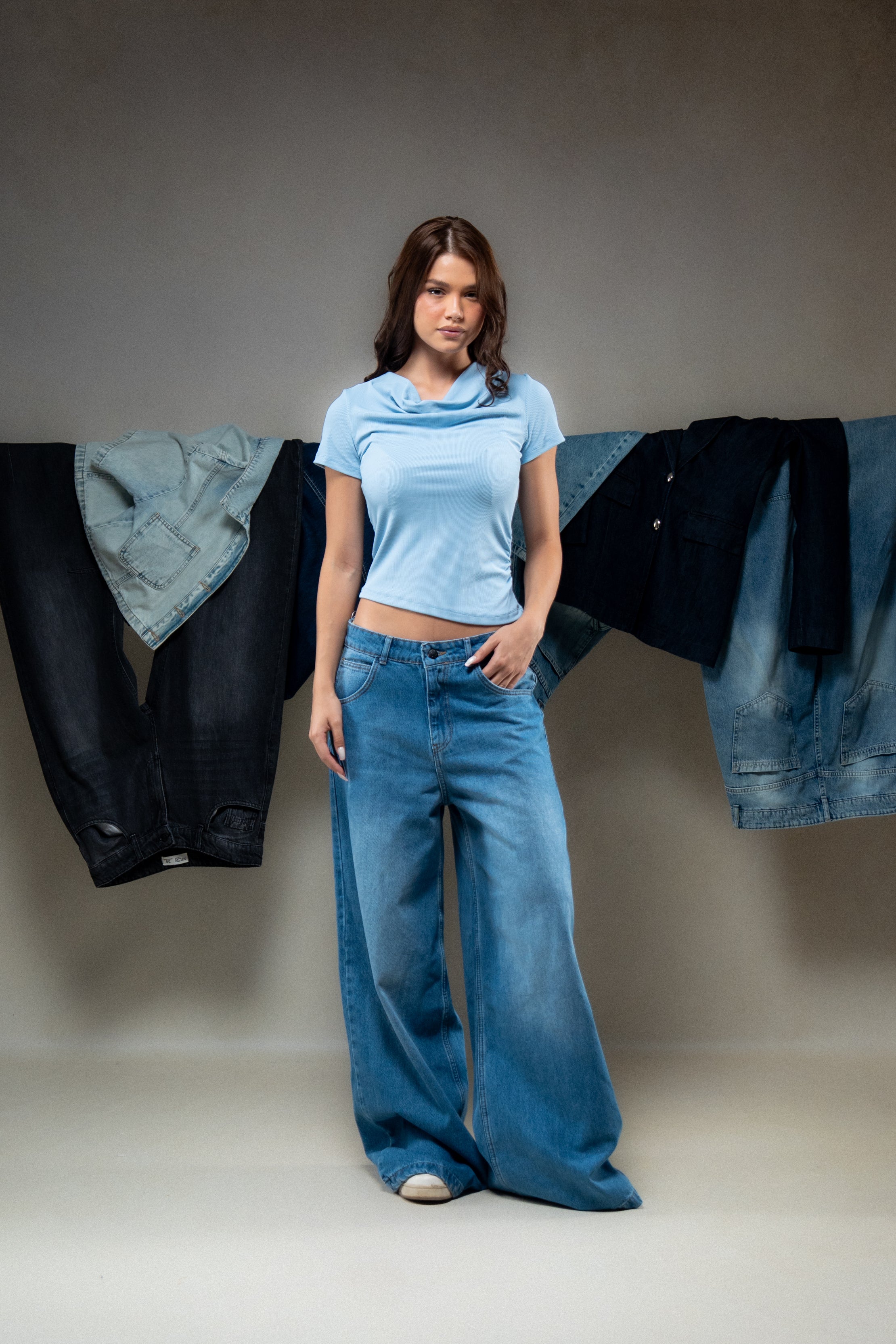 Very wide leg denim