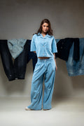 High-Waisted Wide-Leg Casual Pants