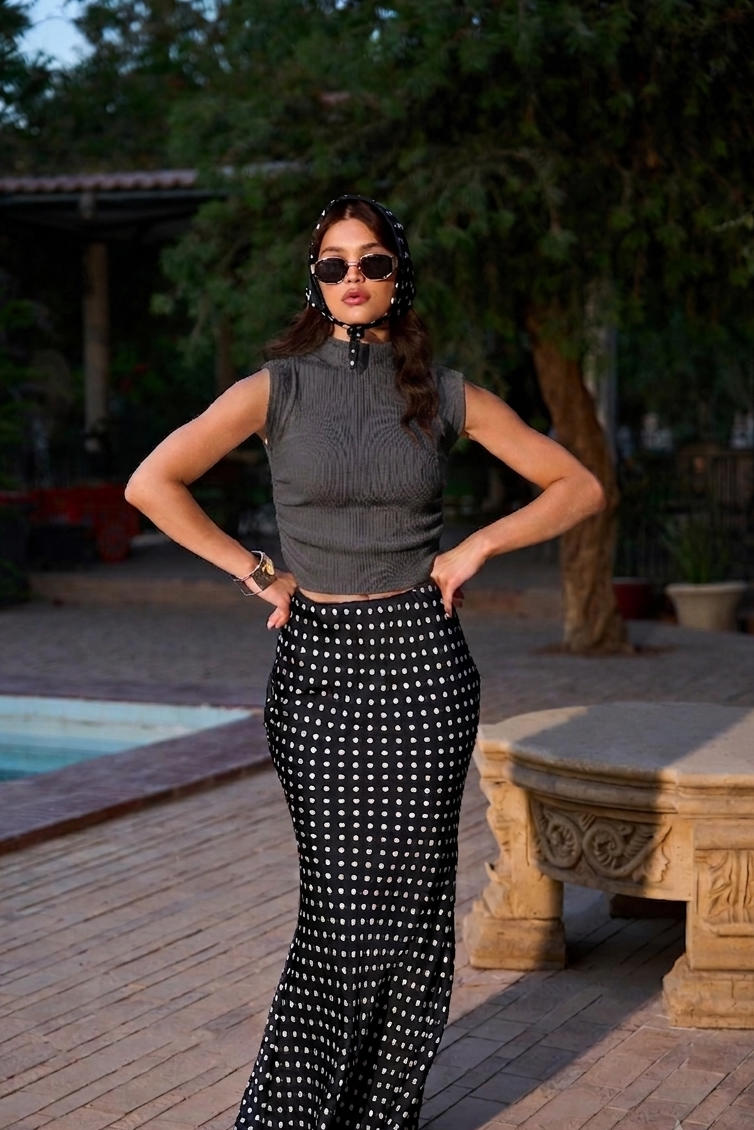 Ribbed Mock Neck Top