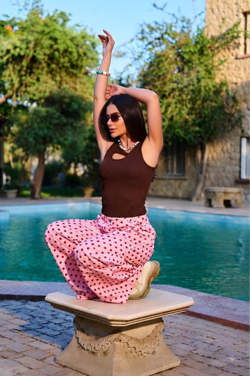 Cut- OUT Rib Tank top